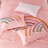 Rainbow Cloud Embroidered Duvet Cover Set