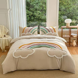 Rainbow Cloud Embroidered Duvet Cover Set