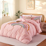 Rainbow Cloud Embroidered Duvet Cover Set