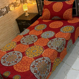 Traditional Circular Print Bedsheet – Single Size (Pack of 2)
