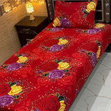 Soft Touch Rose Print Bedsheet – Single Size (Pack of 2)