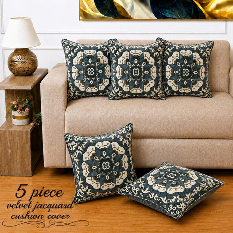 Soft Plush Velvet Cushion Cover(Pack of 5)