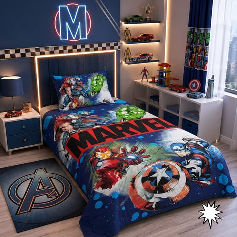Marvel Comic Heroes Kids Bedsheet