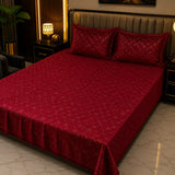 Ruby Red Velvet Bedsheet