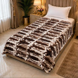 Ultra Soft Brown Pattern Single Fleece Blanket