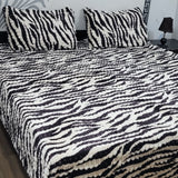 Luxury Black & White Zebra Fleece Bedsheet