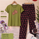 Ladies Olive Green Nightwear