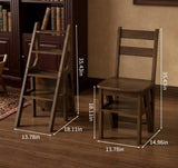 Convertible Wooden Ladder Chair – 2-in-1 Folding Step Ladder & Chair