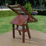 Convertible Wooden Ladder Chair – 2-in-1 Folding Step Ladder & Chair