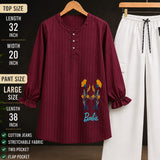 Ladies Premium Cotton Baggy Two Piece Suite
