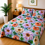 Fresh Blossom Floral Printed Bed Sheet