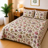 Luxury Small Flower Pattern Printed Bed Sheet