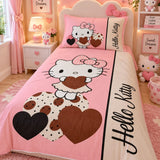 Hello Kitty Pink Heart Kids Bedsheet
