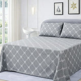 Modern Diamond Pattern Printed Bed Sheet