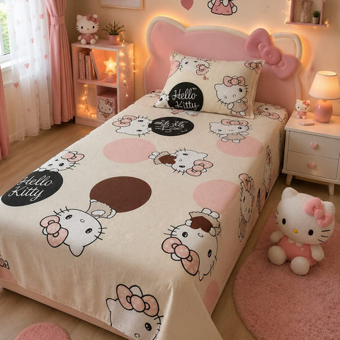 Little Kitty Dreams Kids Bedsheet
