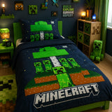 Minecraft Creeper Bedroom Kids Bedsheet