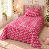 Barbie Pink Kids Bedsheet