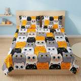 Colorful Cats Kids Printed Bed Sheet
