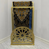 Handcrafted Metal Prayer Rug Stand - The Linen House