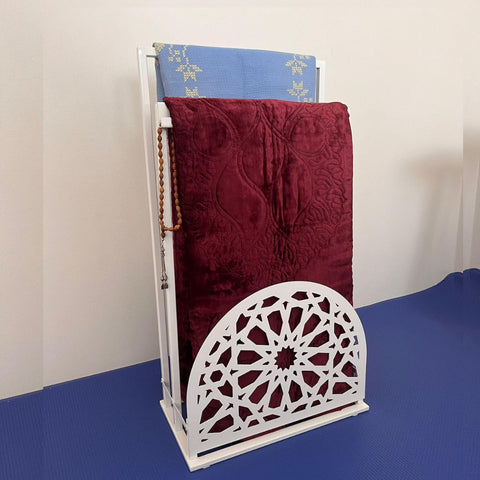 Handcrafted Metal Prayer Rug Stand - The Linen House