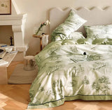 Retro Pastoral Style Printed Bedding Duvet Set