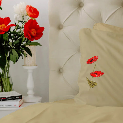 Floral Elegance Embroidered Bedsheet