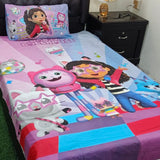 Gabby's Dollhouse Kids Bed Sheet