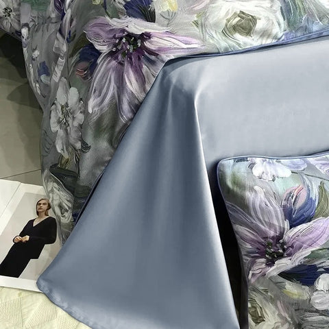 Vintage French Style Rose Printed Duvet Set – Romantic & Timeless Elegance