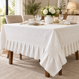 Luxury Dining Table Cloth | Pleated & Textured Design