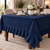 Luxury Dining Table Cloth | Pleated & Textured Design