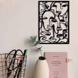 Abstract Faces Metal Wall Decor - The Linen House