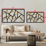 Abstract Golden Metal Wall Decor - The Linen House