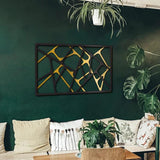 Abstract Golden Metal Wall Decor - The Linen House