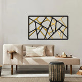 Abstract Golden Metal Wall Decor - The Linen House