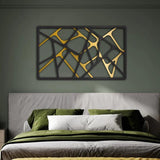 Abstract Golden Metal Wall Decor - The Linen House