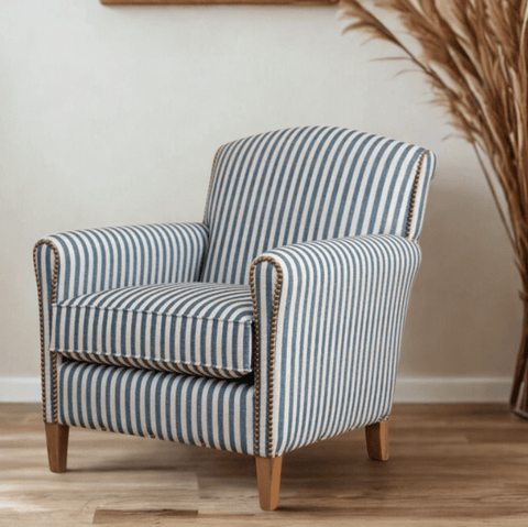 Accent Armchair With Stripe Design - The Linen House