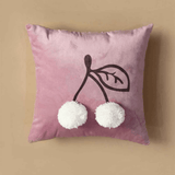 Adorable Pompom Cherry Baby Cushion - Soft & Cozy Nursery Decor - The Linen House