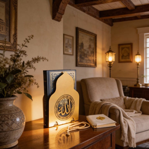 Allah Written Metal Quran Box - The Linen House