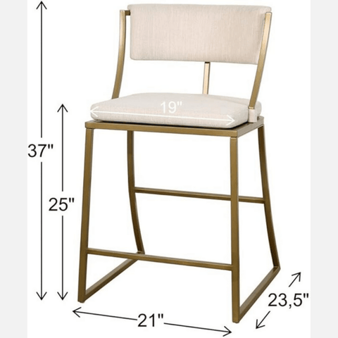 Allister Upholstered Counter Stool - The Linen House