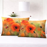 Autumn Poppy Bloom Accent Pillows Cover (Pack of 2) - The Linen House