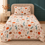 Autumn Pumpkin & Mushroom Kids Bedsheet - The Linen House
