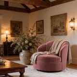 Avery Dusty Mauve Velvet Chair - The Linen House