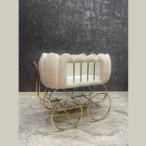 BABY CHESTER VELVET TUFTED BASSINET - The Linen House