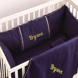 Baby Cot Set Navy - The Linen House