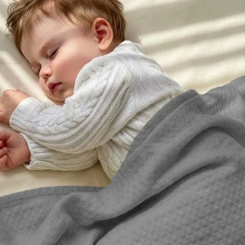 Baby Waffle Blankets Wrap in Neutral Colors - The Linen House