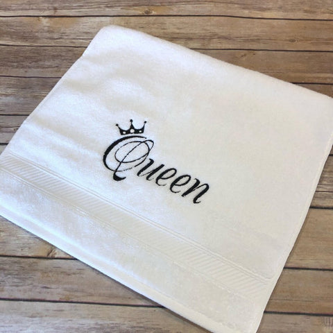 Bath Towel Embroidered Pack of 2 - The Linen House