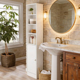 Bathroom Cabinet Side Cupboard Storage Organizer Unit - The Linen House