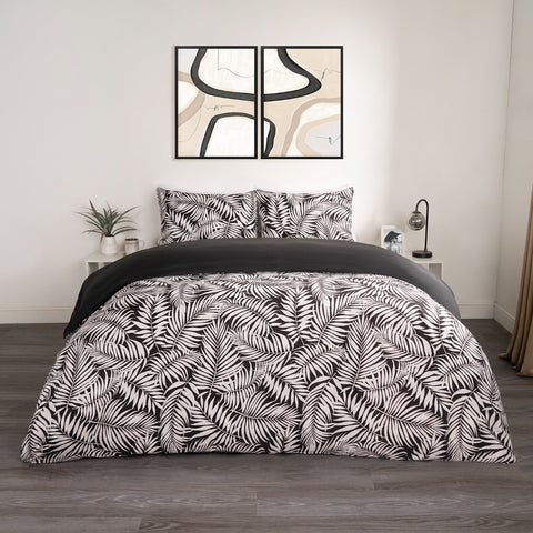 Tropical Leaf Printed Bedsheet (3pcs)
