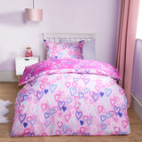 Neon Hearts Kids Bed Sheet