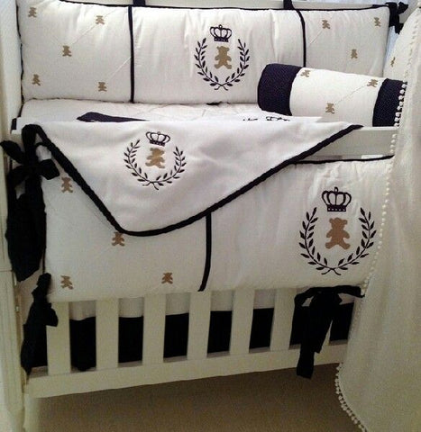 Bear Crown baby Cot Set - The Linen House